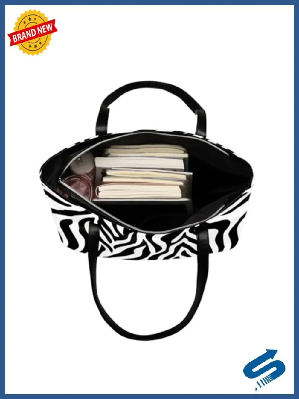 PU Leather Large Tote Bag Women Shoulder Handbag Work Travel Top Zipper